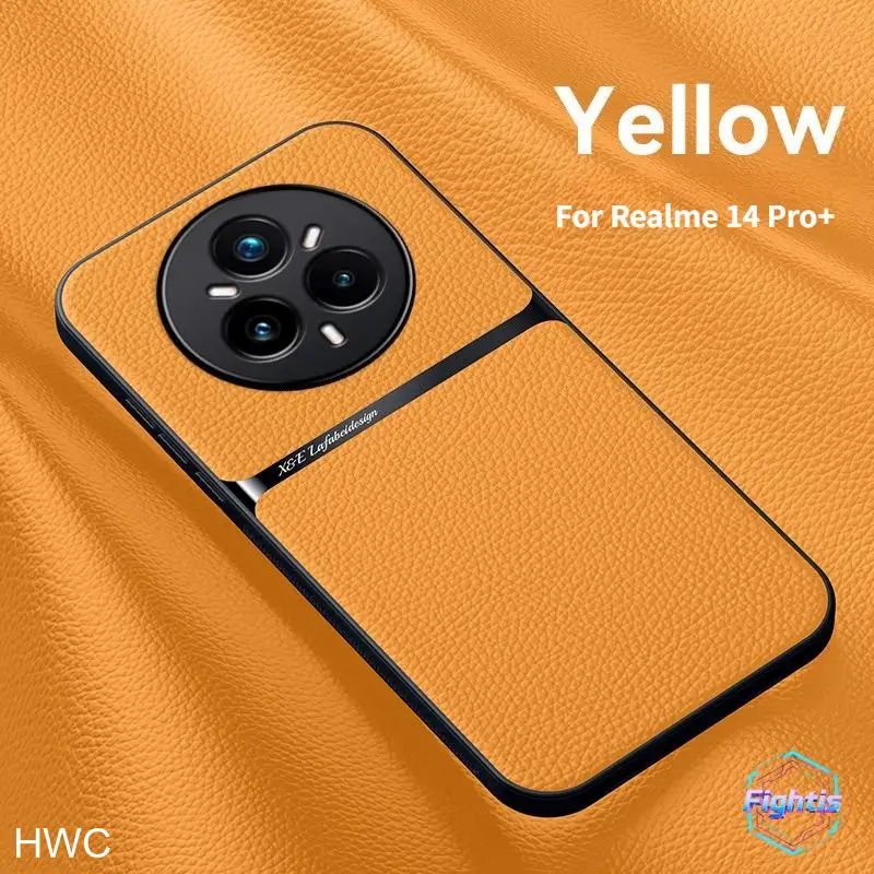 智能手机壳 用于 realme 14 Pro+, 橡胶, 橙色