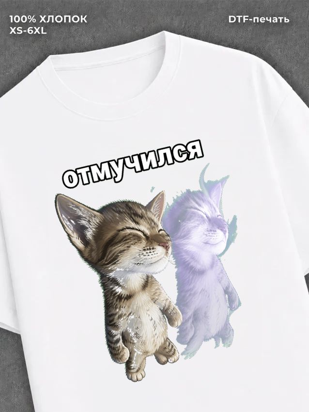 Футболка cat meme