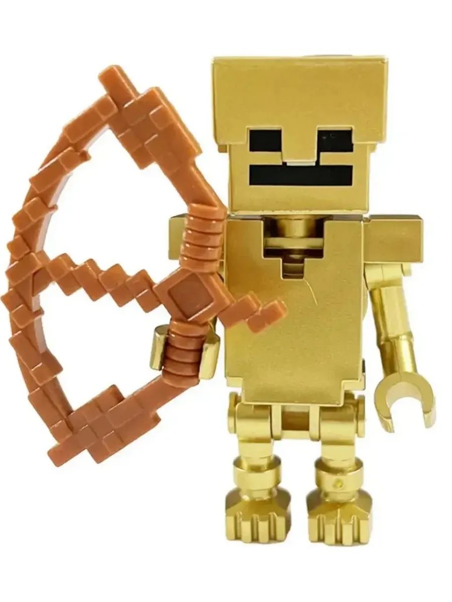 Фигурка Золотой Скелет Лучник / Майнкрафт / Minecraft