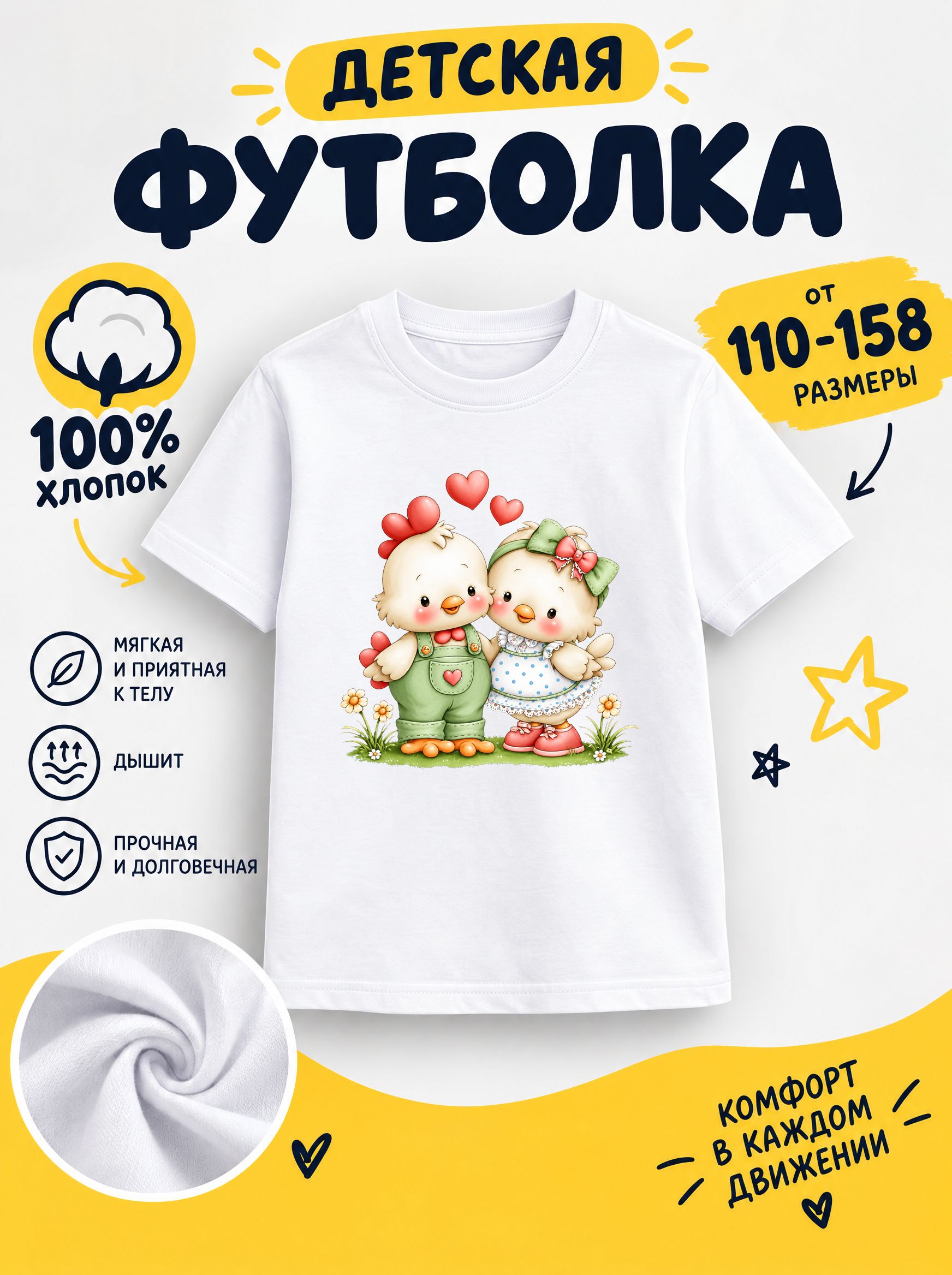 Футболка детская для девочек