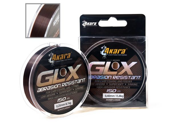 Леска Akara GLX Abrasion Resistant Brown 150 м 0,30 мм