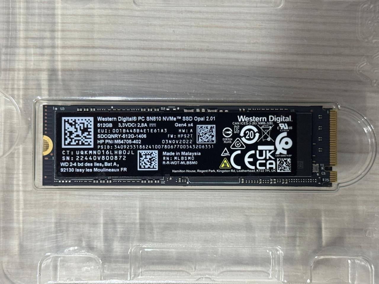 512 ГБ Внутренний SSD-диск Western Digital WD Black SN810 (SDCQNRY
