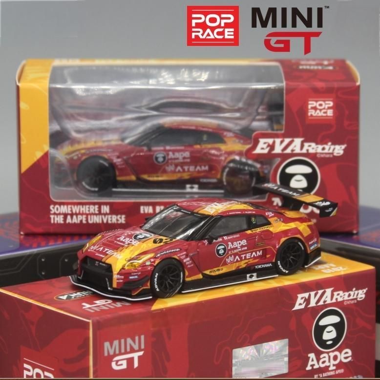 Машинка POP Race / Mini GT 1/64 Sports car model Nissan R35 GT-R EVA ...