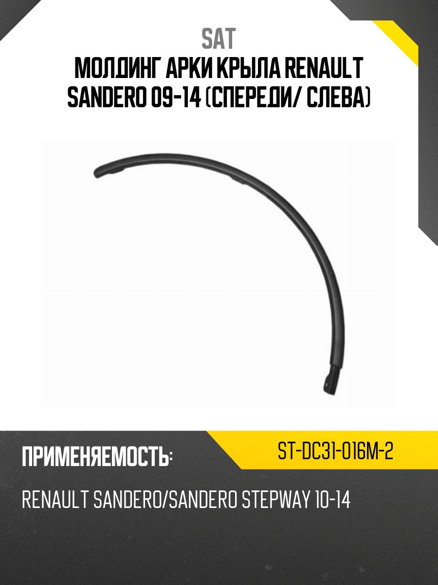 Расширитель крыла Renault Sandero Stepway 10-14 (Спереди/ Справа)