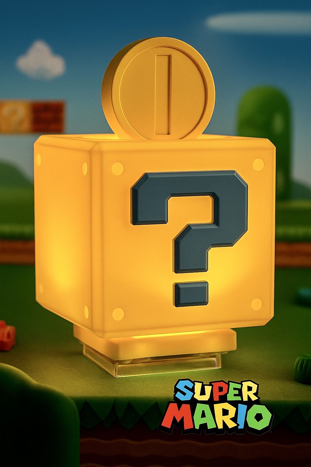 Супер Марио / Super Mario Ночник в виде монетки с игровыми звуками