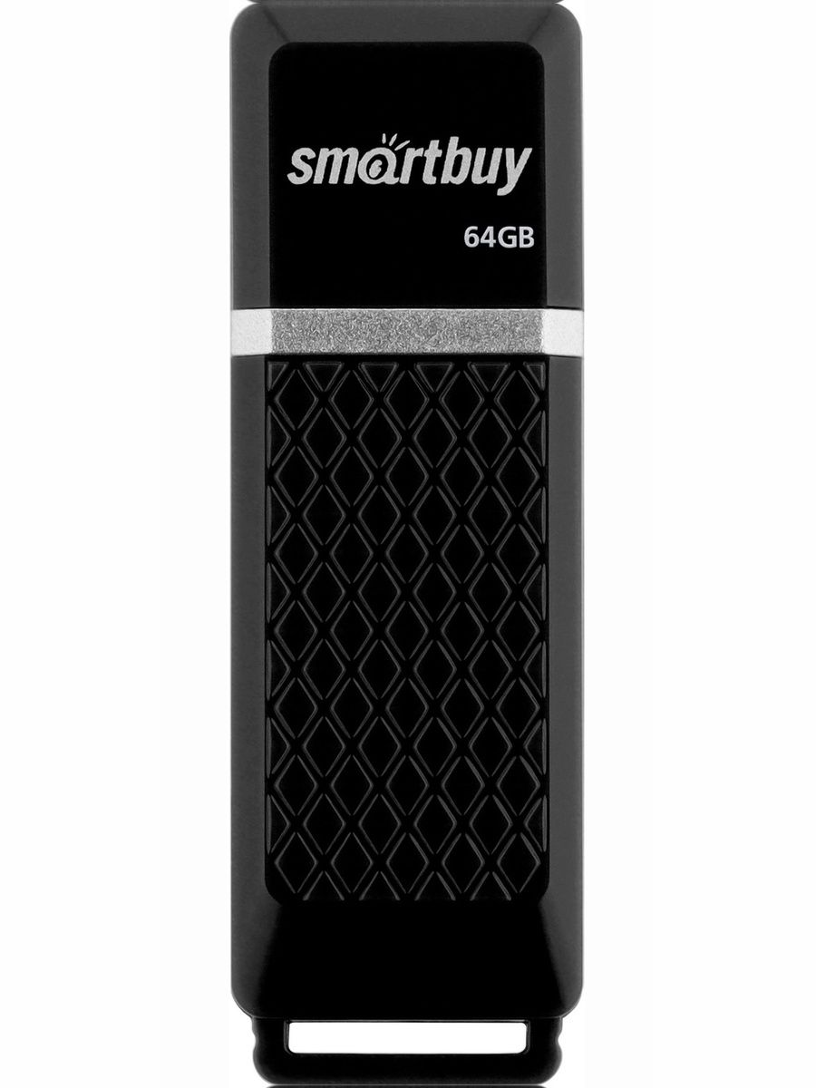 SmartBuyQuartzseries64ГБUSB-флеш-накопитель,USB2.0,SB64GBQZ-K,черныйграфит