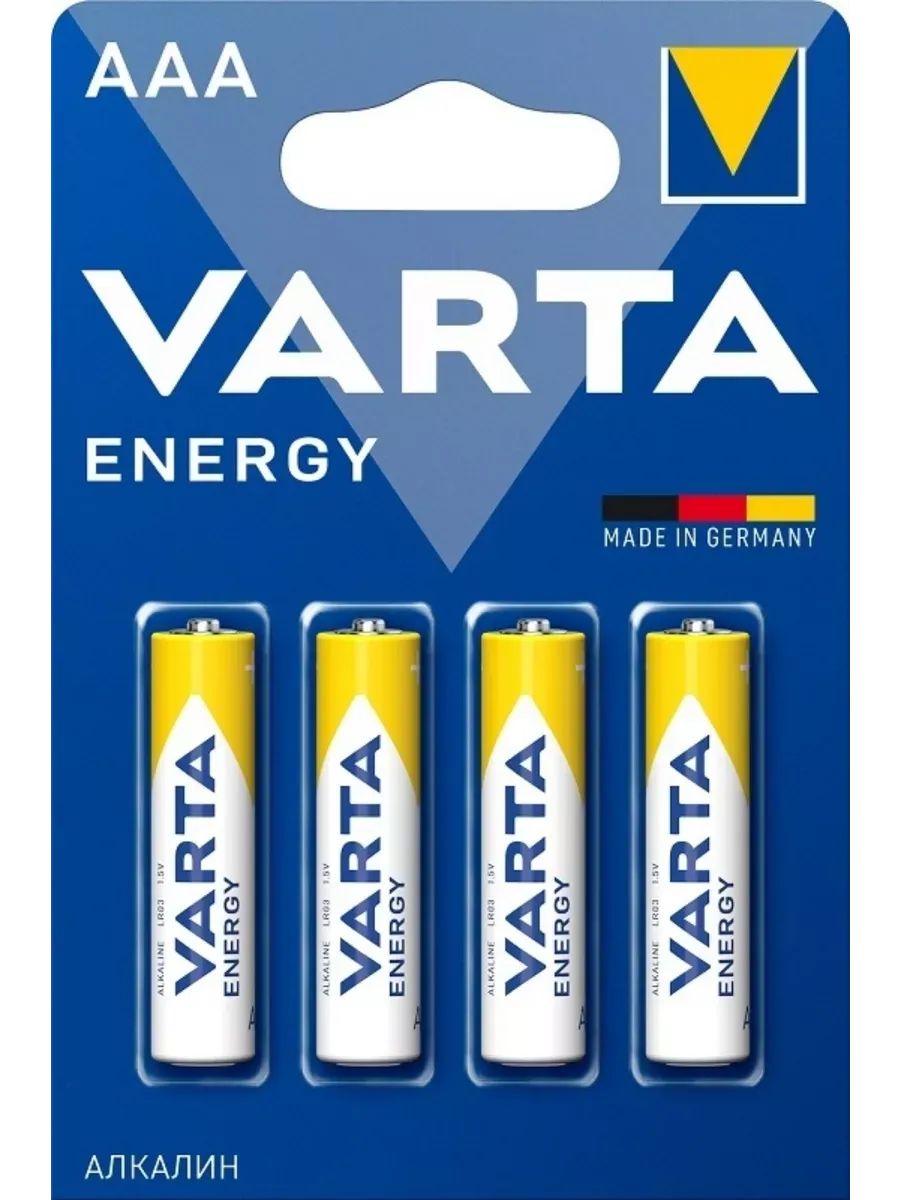 Varta Батарейка AAA, L (щелочной) тип, 4 шт купить на OZON по низкой ...