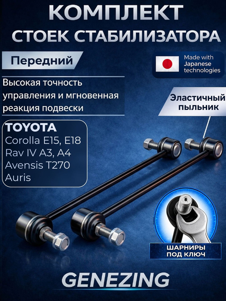 Стойки стабилизатора передние Тойота Рав 4, Toyota Rav 4, Тойота Королла, Toyota Corolla, Тойта Аурис, #1