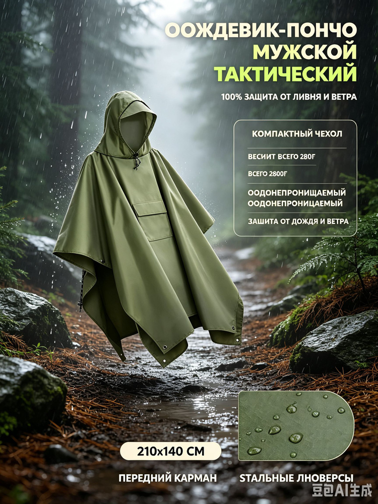 Дождевик плащ #1