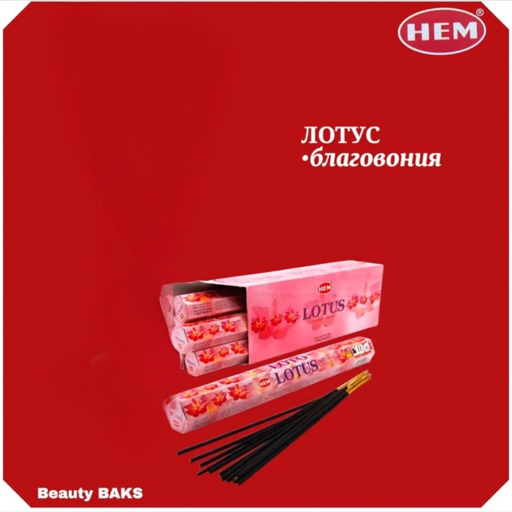 HEM Lotus Hexa Благовоние Лотос 20шт #1
