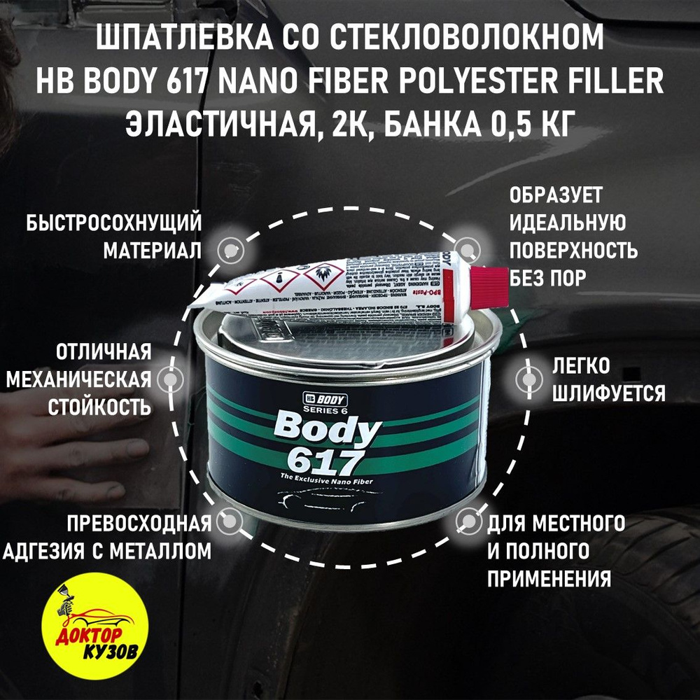 Автошпатлевка HB Body по низкой цене с доставкой в интернет-магазине OZON  (921441485)