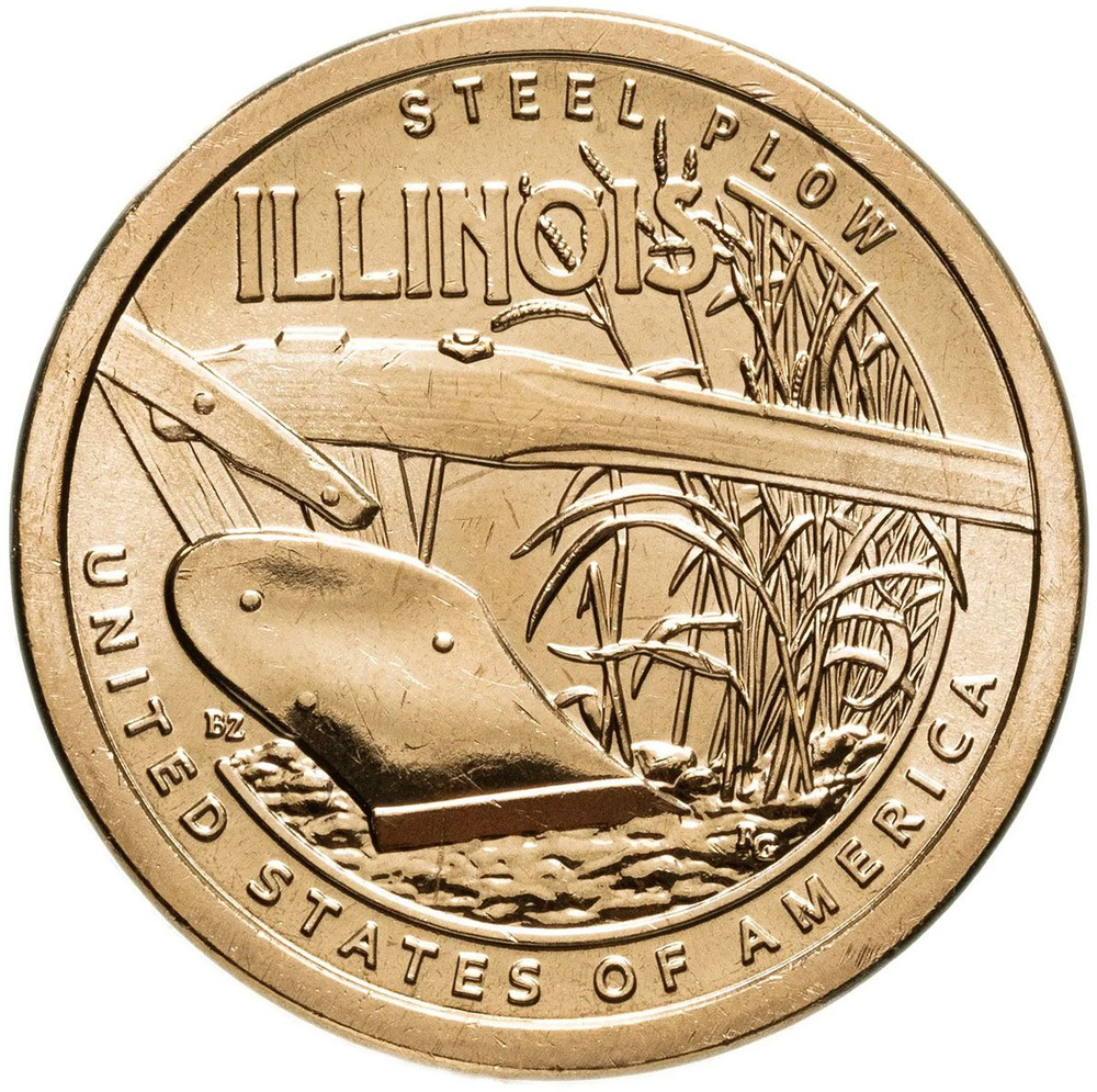 Коллекционные монеты США 1 доллар 2024 Стальной Плуг - купить в ...