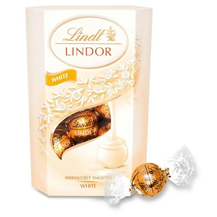 Конфеты в коробке Lindt Lindor White, белый шоколад, 200 г #1