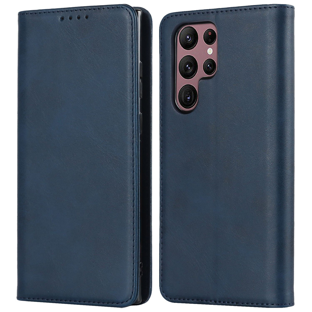 кожаный флип чехол для Samsung Galaxy S23 Ultra - купить с доставкой по ...