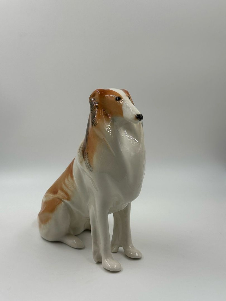 Фарфоровая Статуэтка Собака Колли Высота 16 см ЛФЗ СССР Винтаж ...