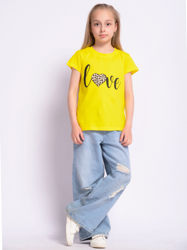 Футболка Bonito kids, размер 134, цвет лимонный, хлопок 100% - купить ...