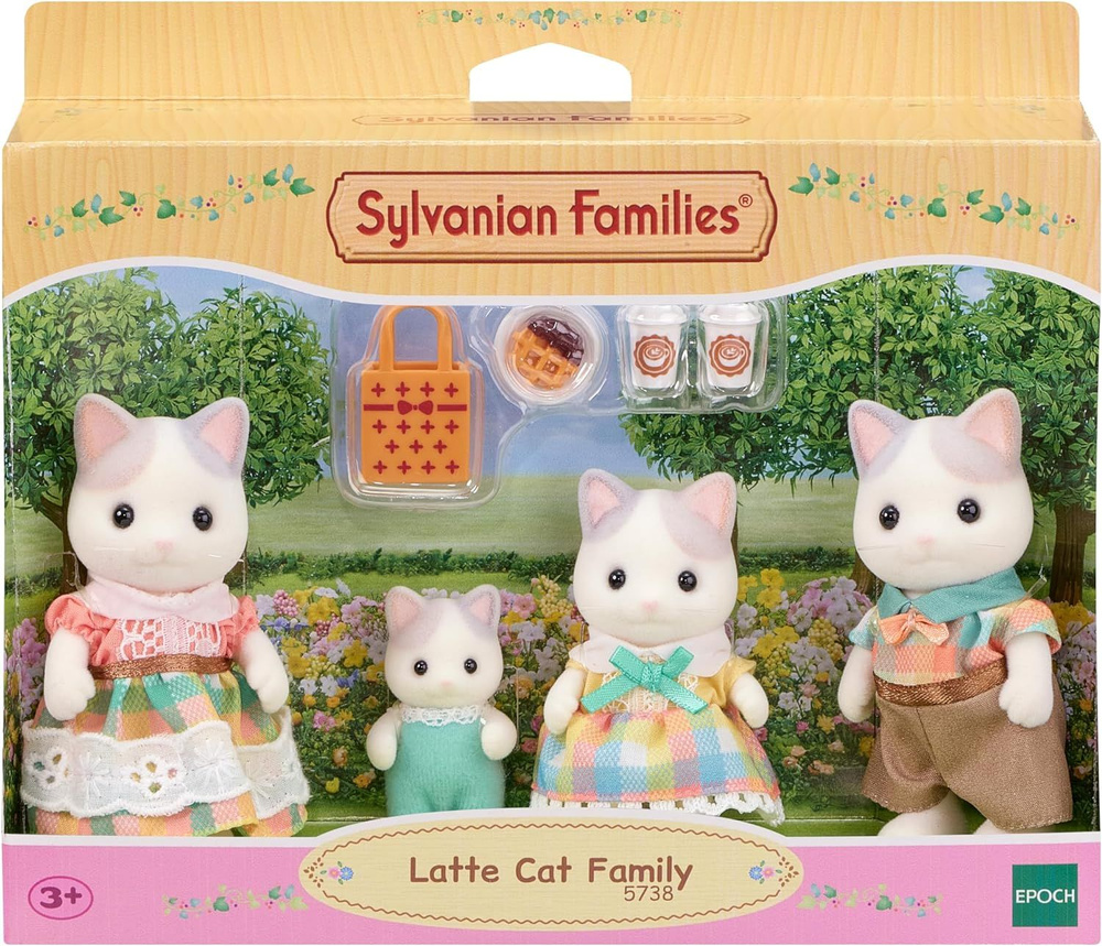 Игровой набор Sylvanian Families Latte Cat Families - Семья кошек латте - Сильвания Фэмили 5738  #1