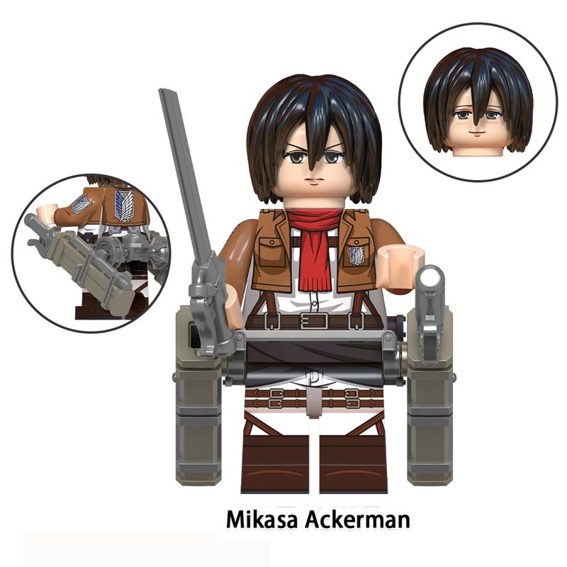 фигурок Конструктор минифигурки совместимы с лего,Атака на титанов(Attack On Titan) 4.5см-пакет/Mikasa #1