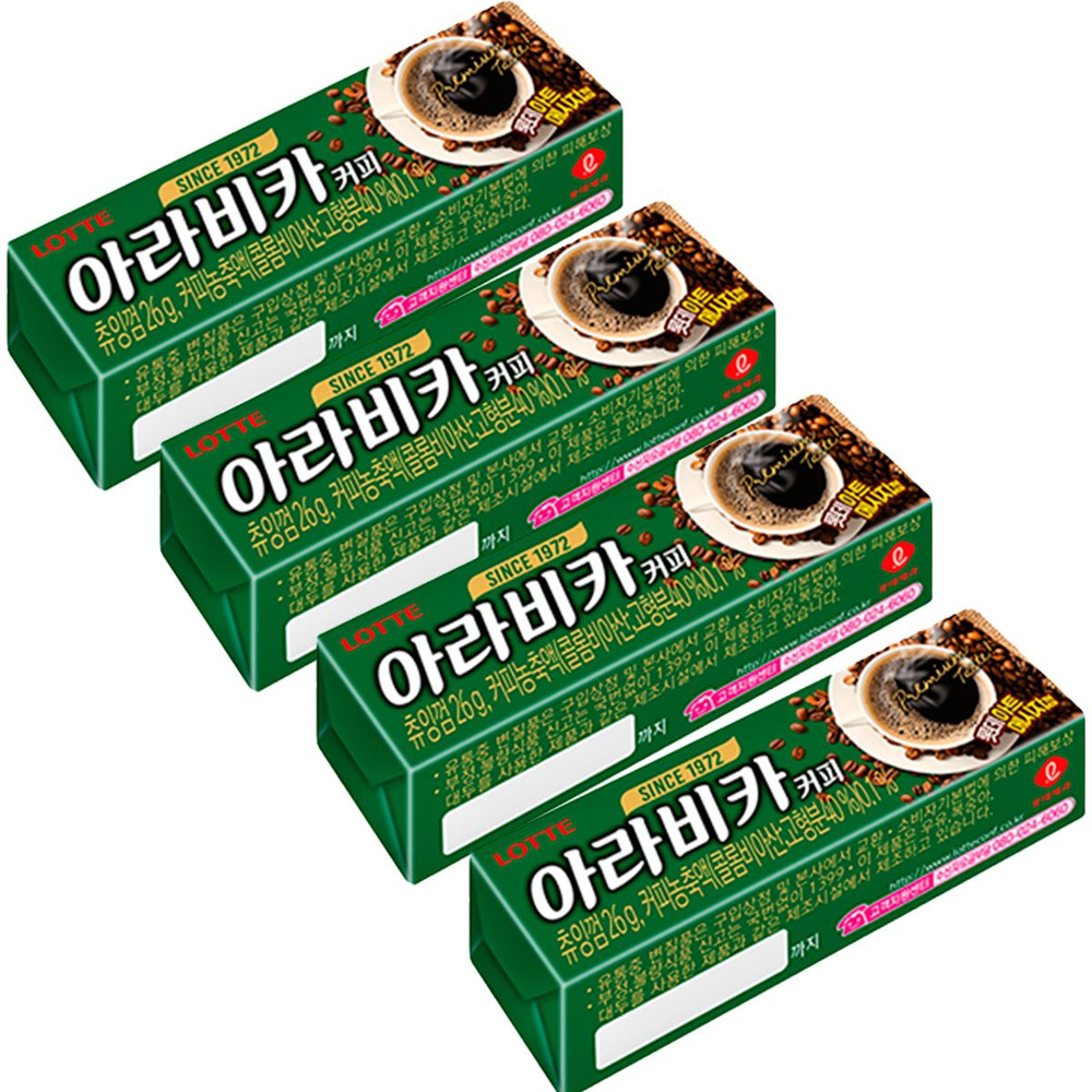 Жевательная резинка Spearmint со вкусом кофе в пластинах Lotte, 26 г х ...