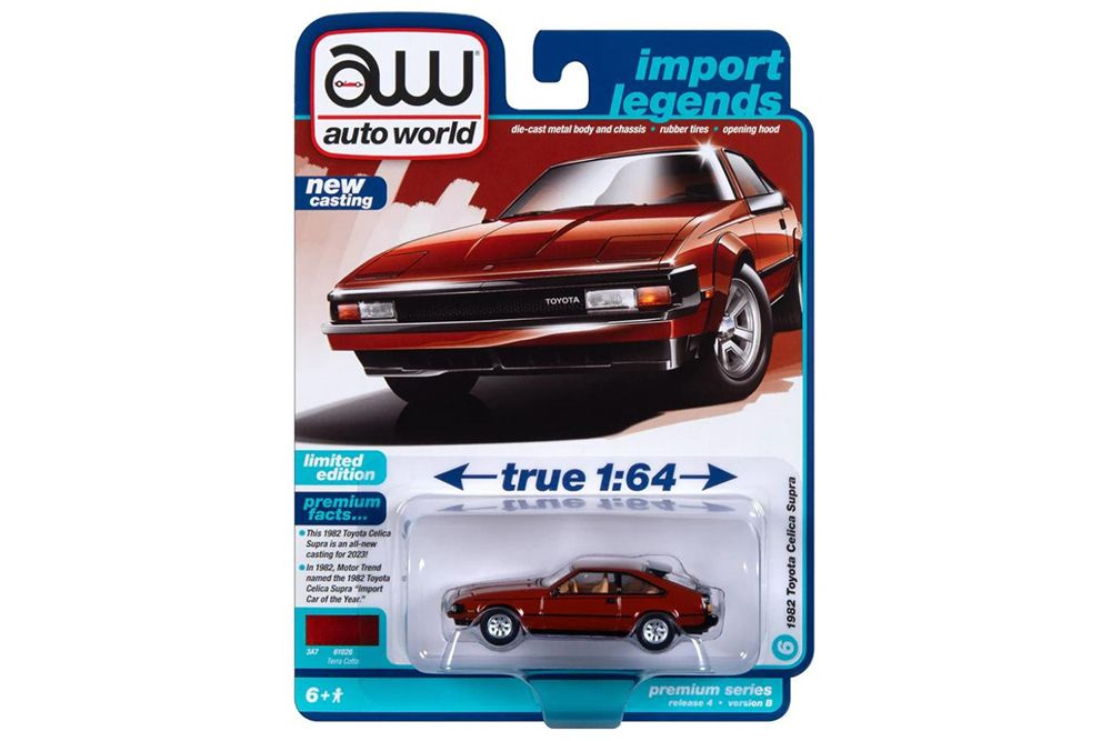 Toyota Celica Supra 1982-1986 Miniature 1/64 - Modèle Tuning Rouge JDM - Diecast