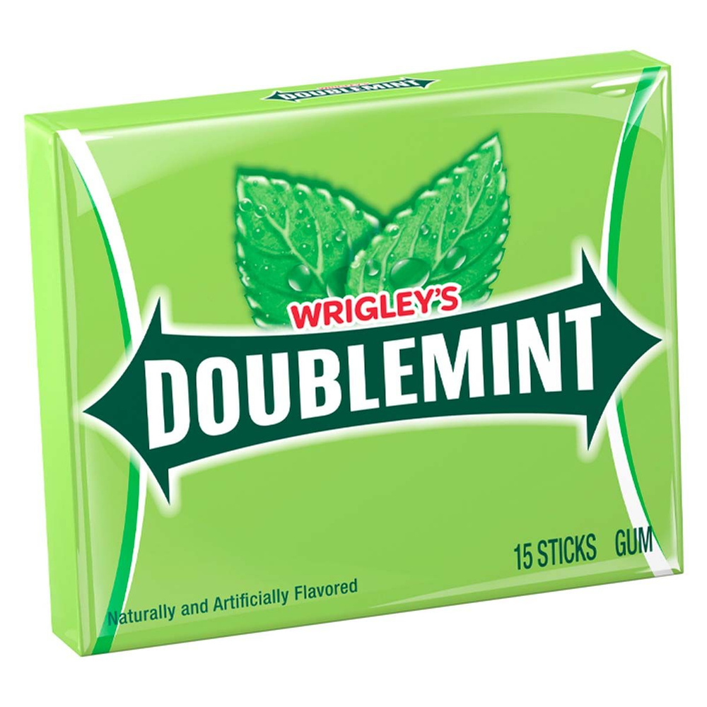 Жевательная резинка Wrigley's Doublemint со вкусом мяты (США), (15 пластинок)  #1