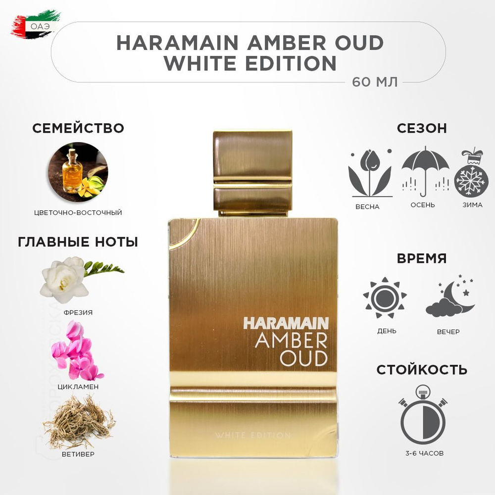 AL HARAMAIN AMBER OUD WHITE EDITION FEMME Парфюмерная вода, 60 мл #1