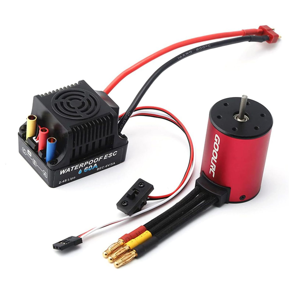 GoolRC 3650 Бесщеточный двигатель 3100KV и 60A Бесщеточный ...