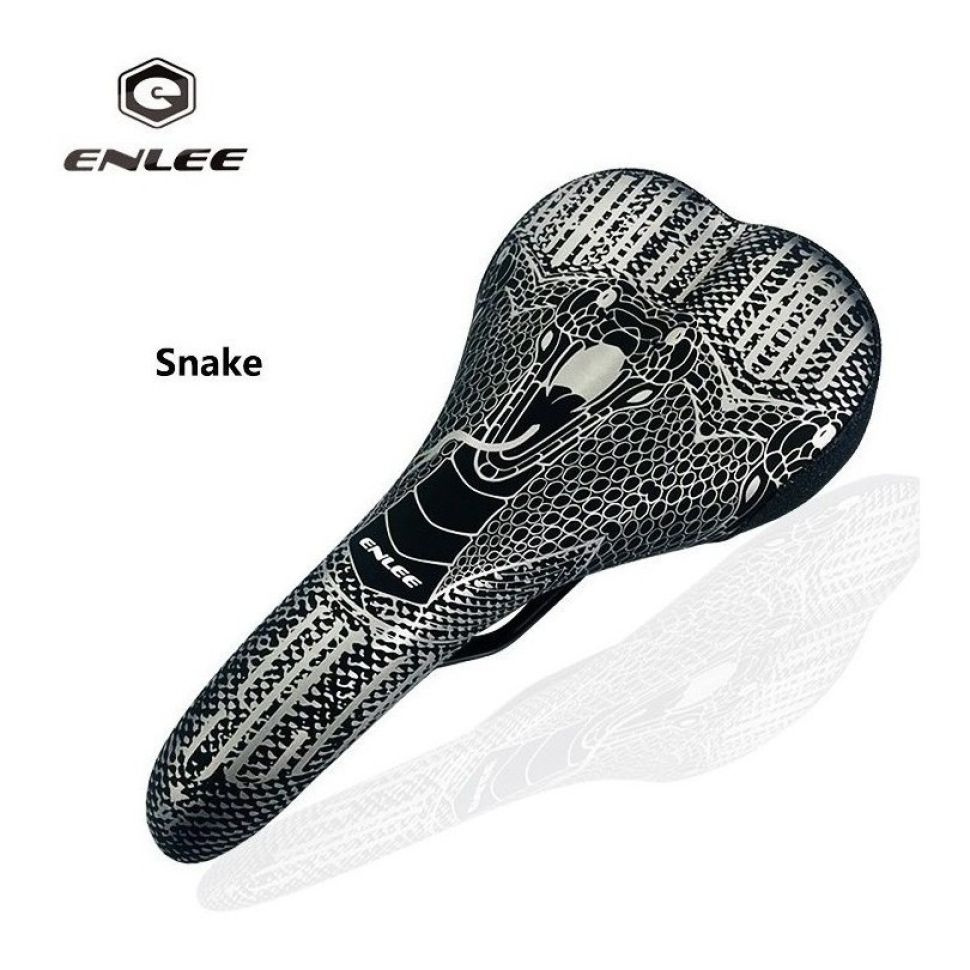 Седло велосипедное Enlee DS-20 Snake фитнесс/спорт, MTB, с принтом "змея", унисекс.  #1