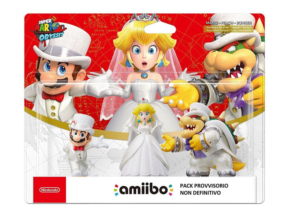 Фигурка Amiibo комплект свадебные Mario, Peach, Bowser (Super Mario ...