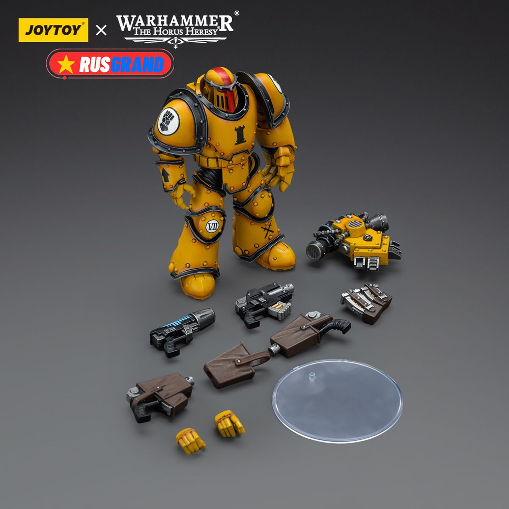 WARHAMMER 40K - FIGURINE DE IMPERIAL FISTS LEGION MKIII TACTICAL SQUAD SERGEANT WITH POWER FIST - ÉCHELLE 1/18 - JOYTOY