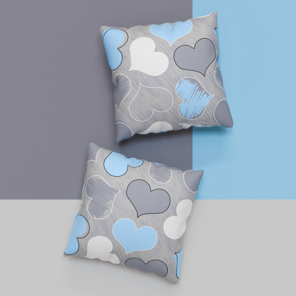 Наволочки 70х70 - 2 шт. Хлопок, Поплин GALTEX Романтика голубой купить ...