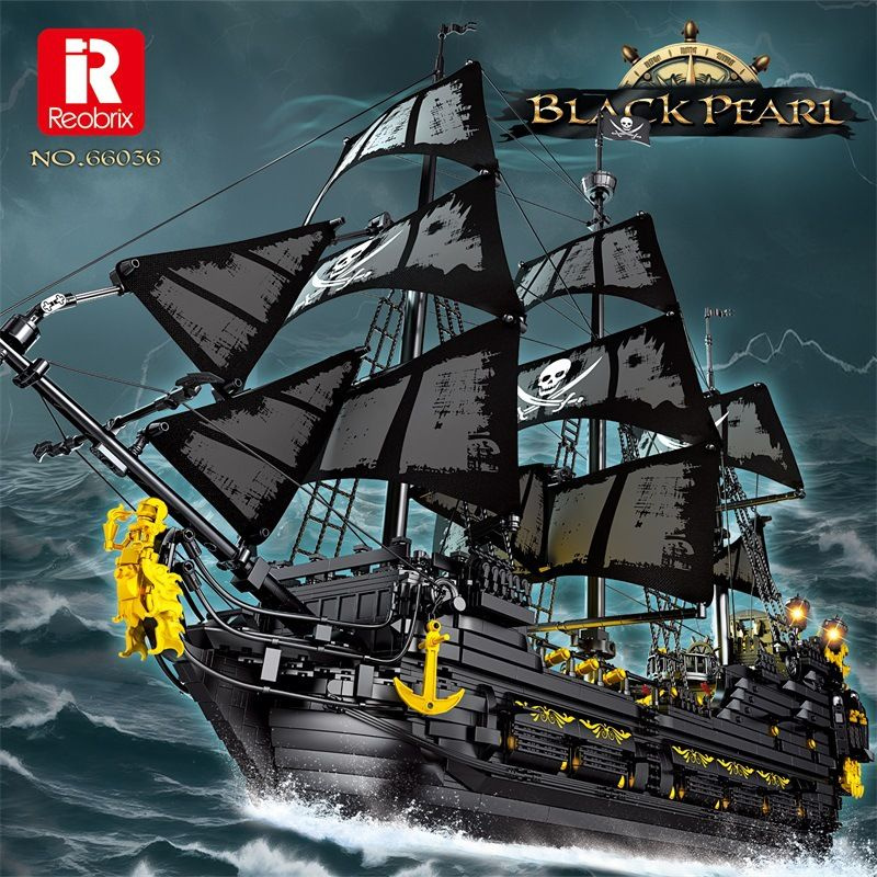 Конструктор для взрослых Пиратский корабль Чёрная жемчужина (Black