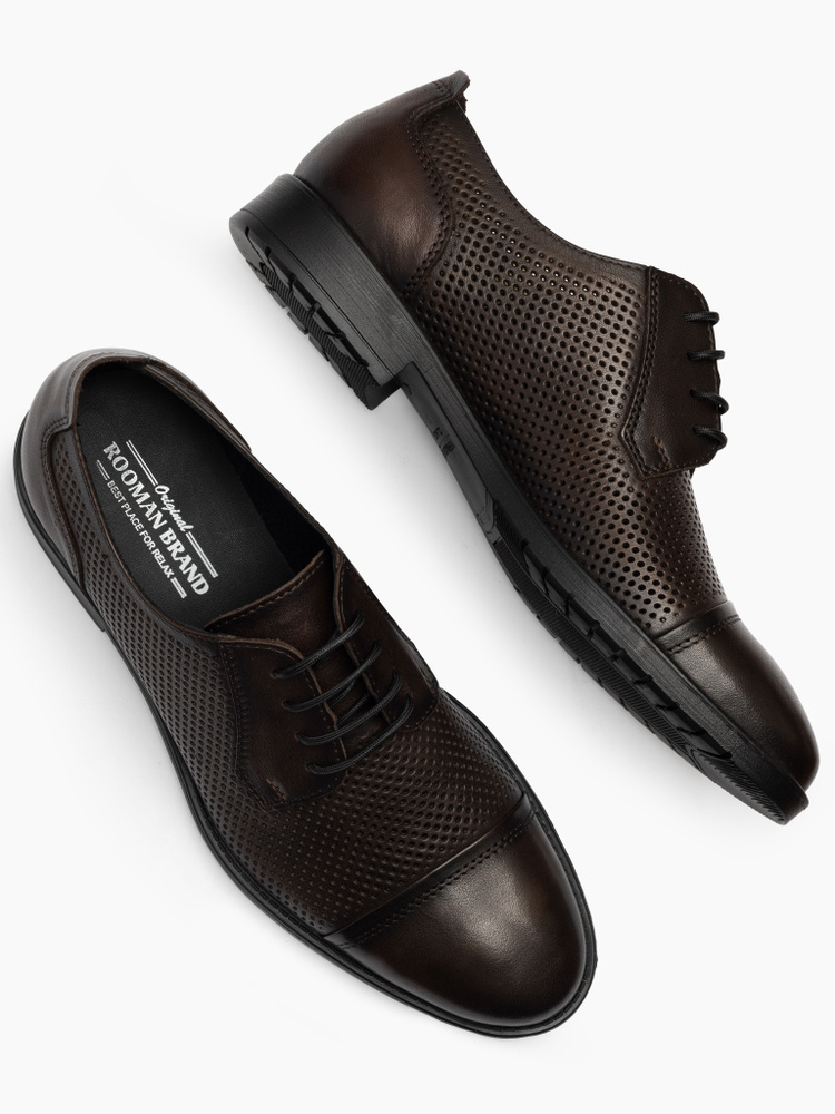 мужские классические туфли дерби крупным планом