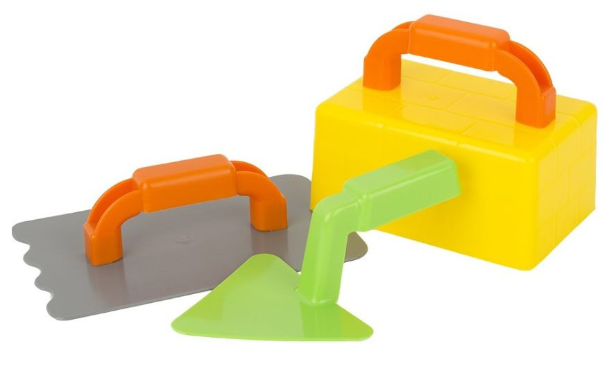 Игрушка для песочницы Детский песочный набор Строитель мастерок,терка,кирпич, 2 шт.  #1
