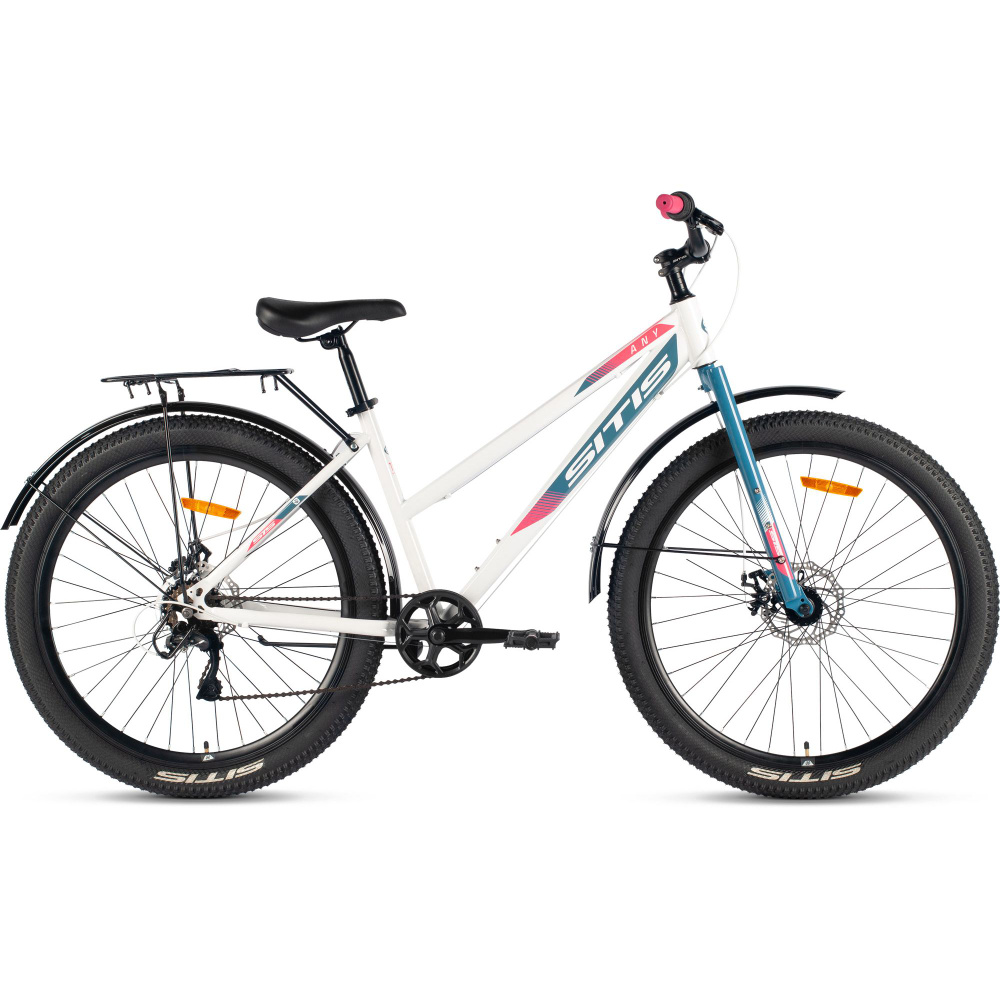 Велосипед городской SITIS ANY 27,5" 7sp (2024) White-Grey-Pink, ригид ...