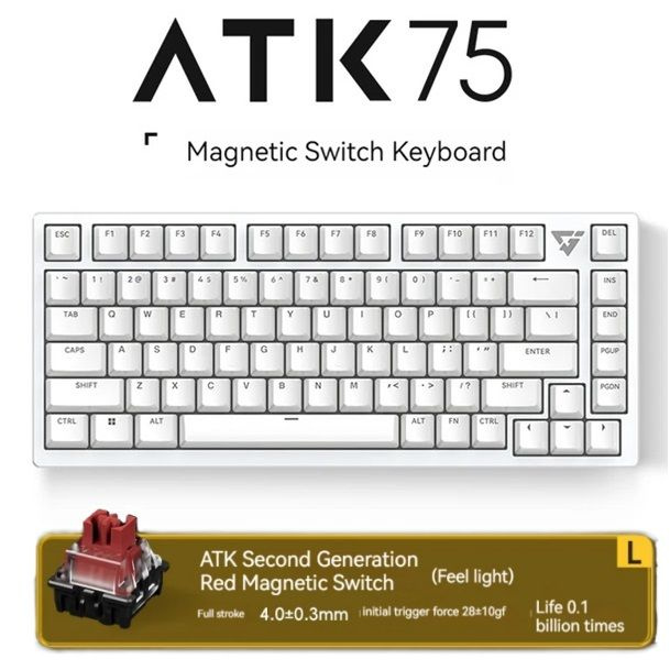 ATK 75 клавиатура на магнитных свитчах, RGB подсветка, английская