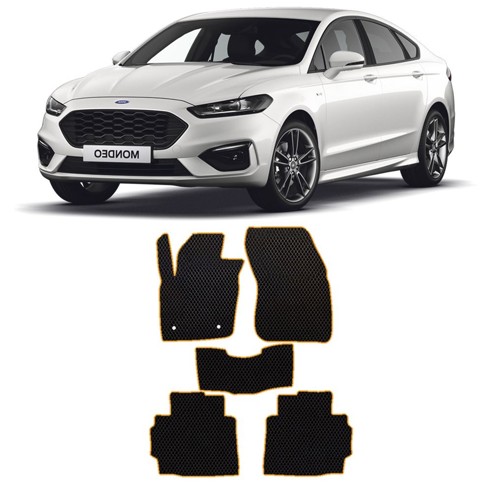 Коврики в салон автомобиля FORD MONDEO 5 2013-2019, цвет оранжевый - купить  по выгодной цене в интернет-магазине OZON (260347158)