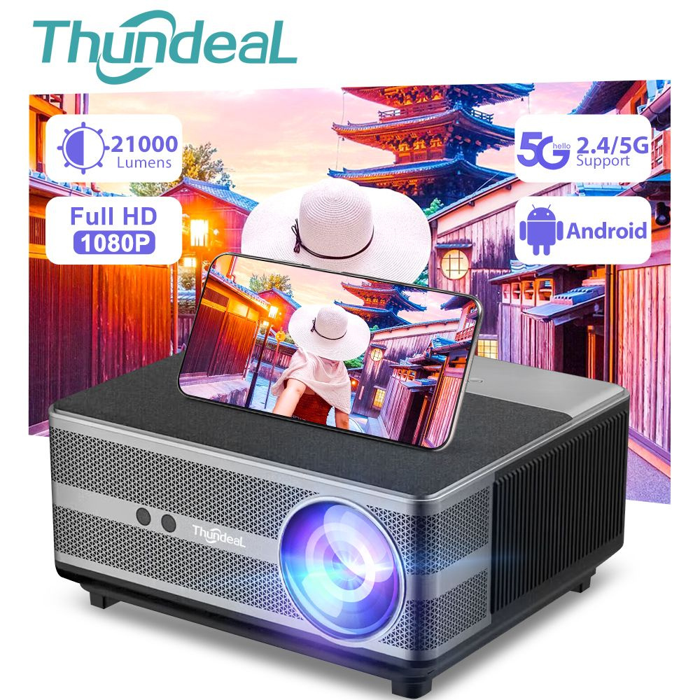 Проектор ThundeaL Проектор Full HD 1080P TD98 WiFi LED 2K 4K Video Movie  Smart TD98W Android PK DLP Home Theater Cinema Beamer купить по доступной  цене с доставкой в интернет-магазине OZON (1159907351)