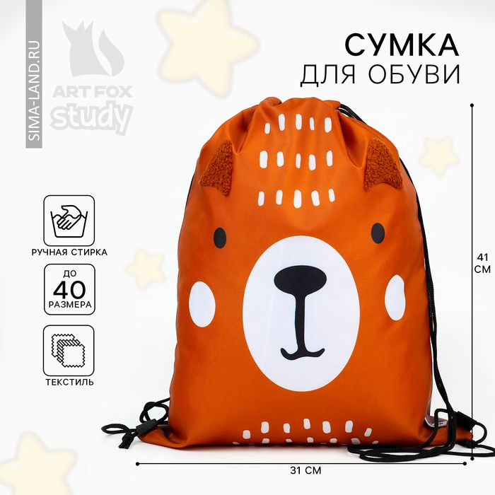 Мешок для обуви 1 сентября: Teddy Bear с дополнительными элементами, 30 х 40 см  #1