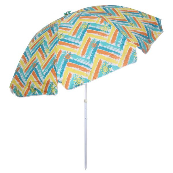 Зонт пляжный D-300 см, h-240 см, "Принт АРТ10025-4", с наклоном и покрытием от нагрева  #1