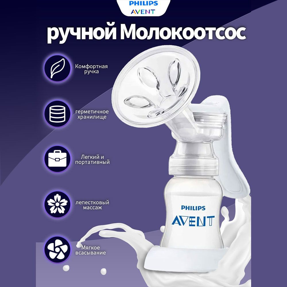 PHILIPS AVENT SCF900/13 Переносная ручная молокоотсос с высокой мощностью всасывания  #1