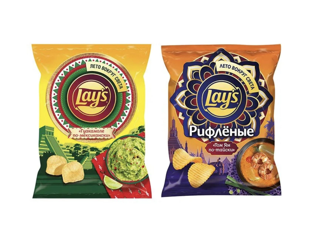 Чипсы Lays картофельные Том Ям по-тайски + Гуакамоле По-мексикански -  купить с доставкой по выгодным ценам в интернет-магазине OZON (1582197813)