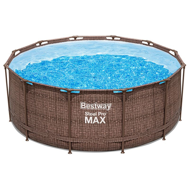 Бассейн каркасный Bestway 366х122 см 561JH Steel Pro Max, 10250 л / Круглый бассейн Бествей для дачи #1
