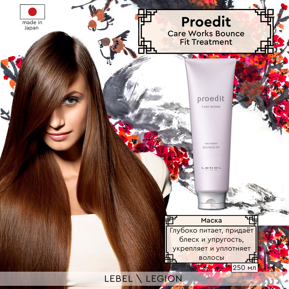 Lebel Proedit Care Works Treatment Bounce Fit Маска для мягких/поврежденных  волос 250 мл