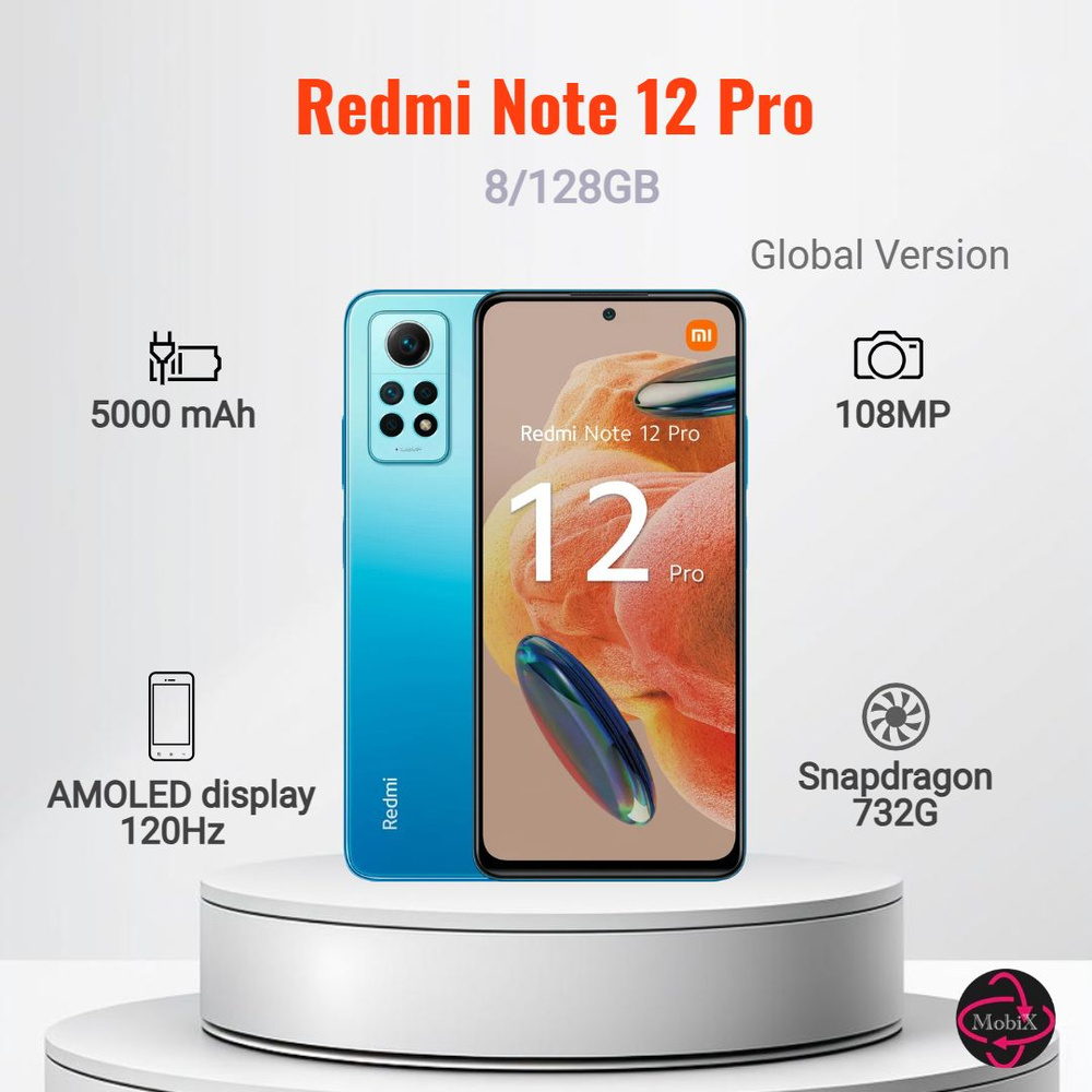 Xiaomi Смартфон Xiaomi Redmi Note 12 Pro 8/128 ГБ, синий #1