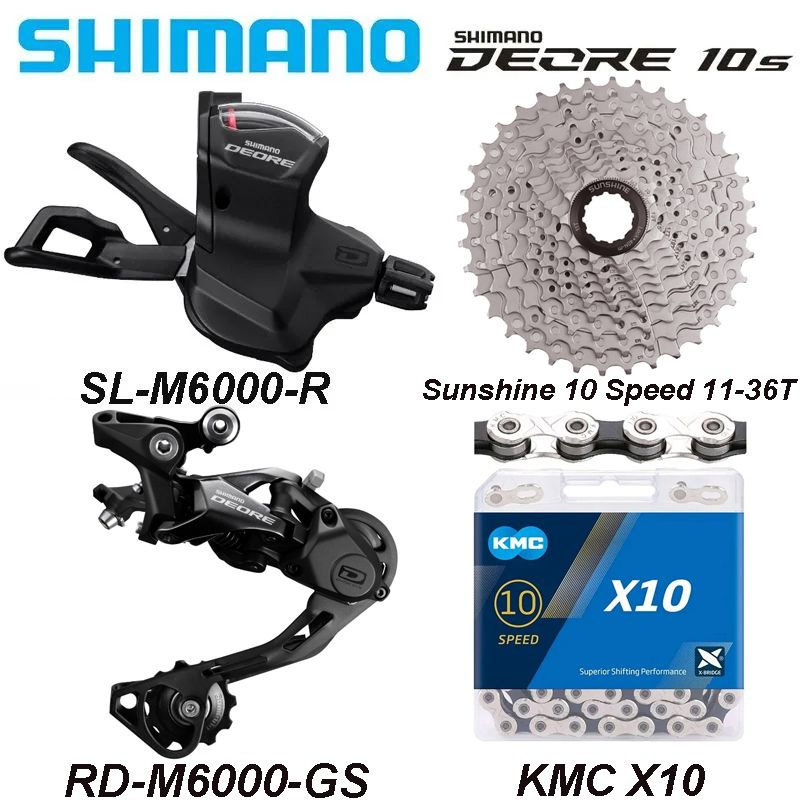 Shimano Deore M6000 1x10 SL R RD GS Sunshine 11 36T KMC X10