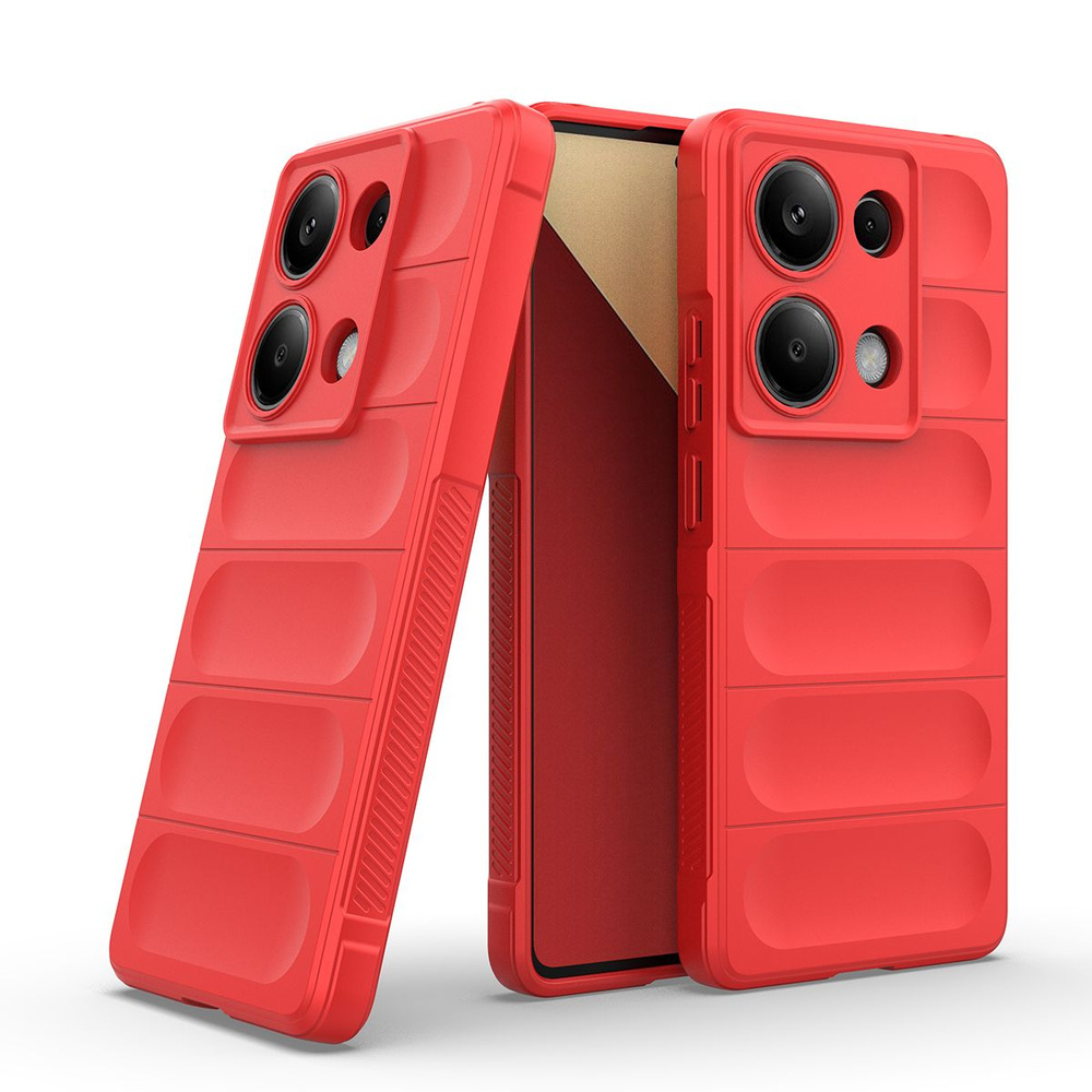 Противоударный чехол Flexible Case для Xiaomi Redmi Note 13 Pro 4G (красный) #1