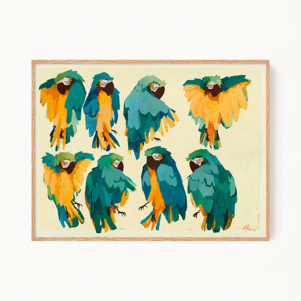 Постер "Araruna Macaws - Попугаи Ара", 30х40 см #1