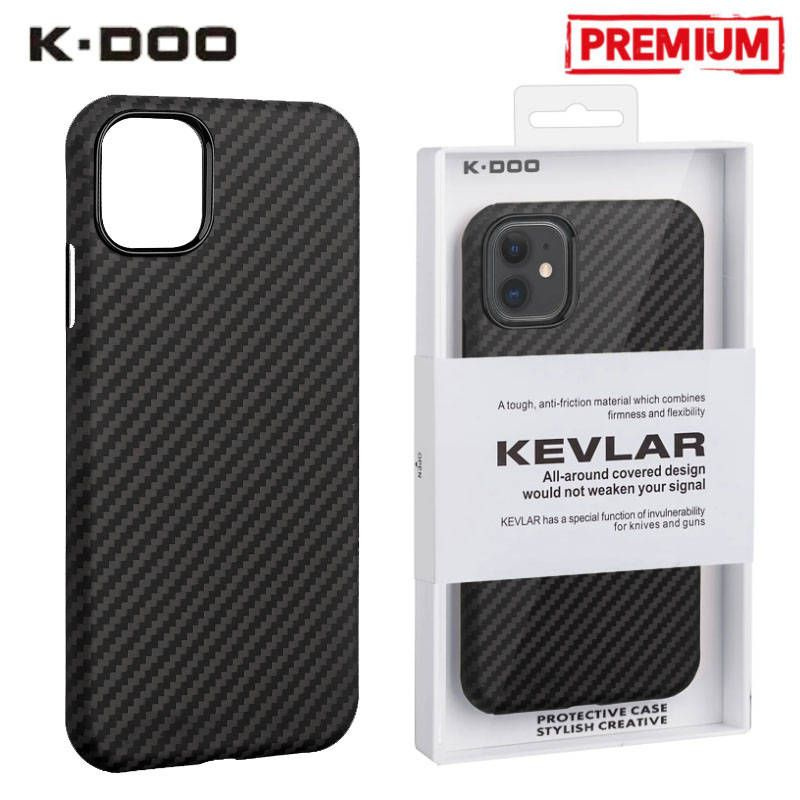 K-DOO Kevlar чехол на iPhone 11 Айфон 11 противоударный из кевлара карбоновый  #1