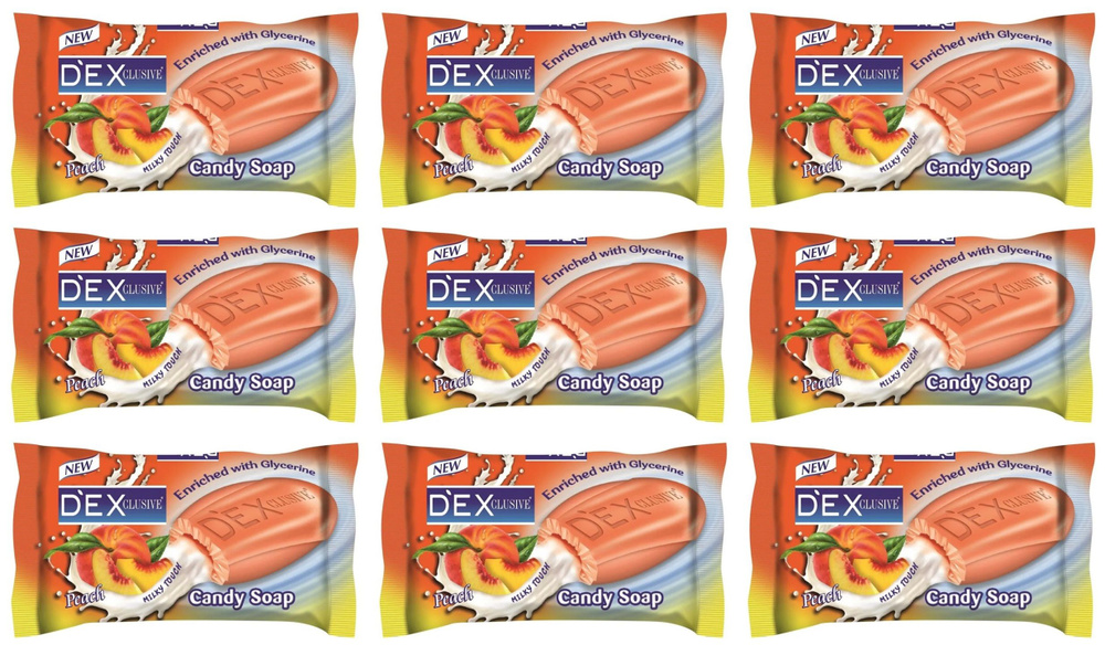 DexClusive Мыло туалетное для рук и тела Peach, 125 гр, 9 шт #1